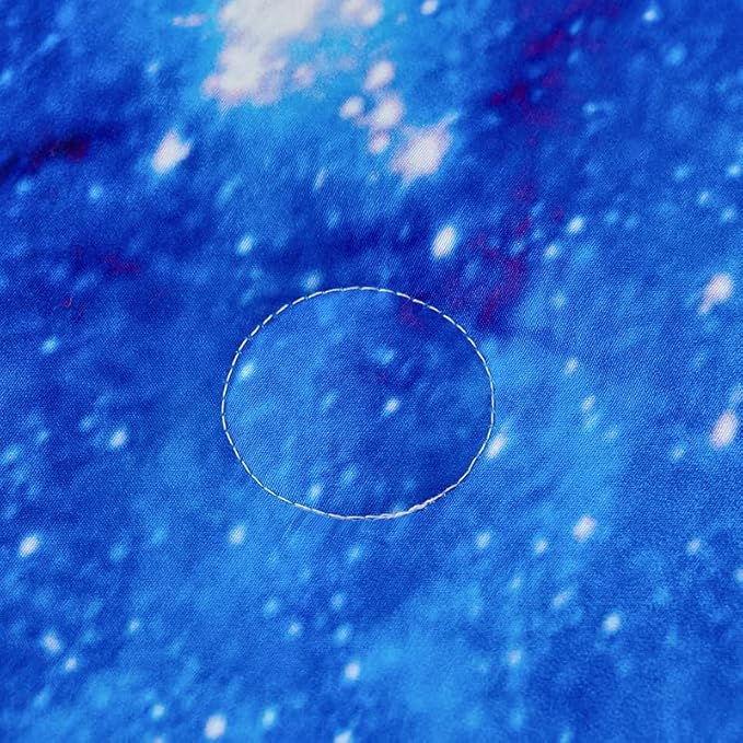 Galaxy Full Bedding Sets,7PCS Galaxy Comforter Sets,Purple Comforter,Girls Bed Sets Full,Bed in a Bag with Flat Sheet and Fitted Sheet,Pillowcases,Cushion Covers for Girls