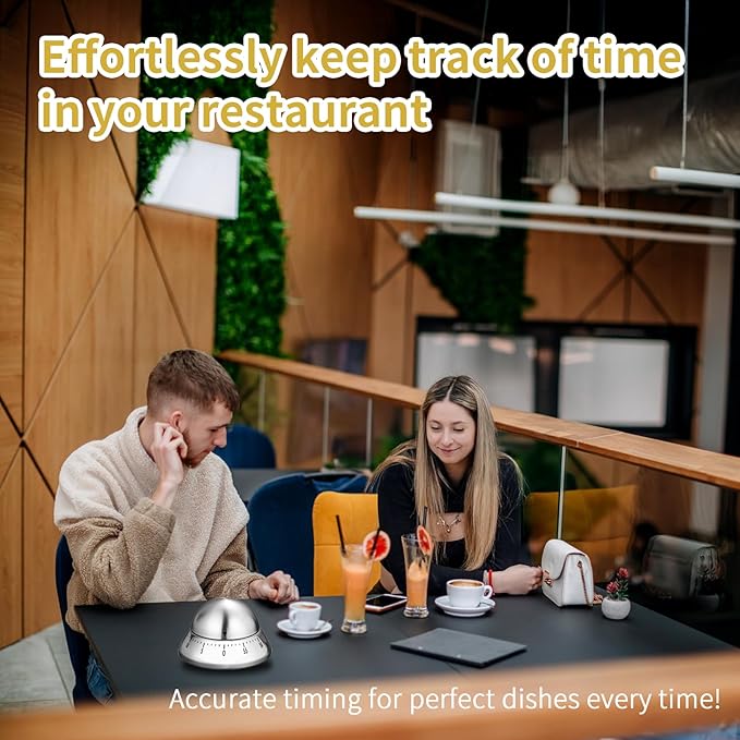 Mechanical Kitchen Timer, Wind Up 60 Minutes Manual Countdown for Classroom, Home, Study and Cooking