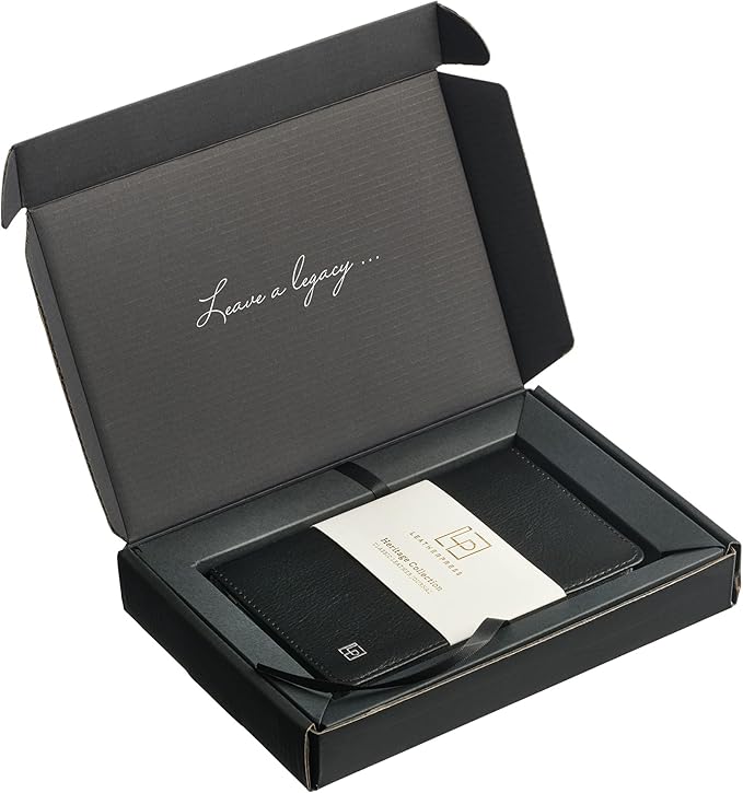 Classic Leather Notebook Writing Journal, Softcover, Narrow Ruled, Table of Contents and Numbered Pages