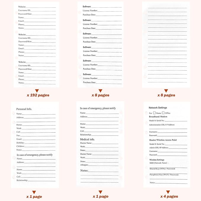 BTSFTOGET Small Password Book with Alphabetical tabs. 316 Pages Lockable Password Keeper Journal Notebook for Computer & Website Logins, Brown Leatherette Hardcover, 7.5in x 5.5in