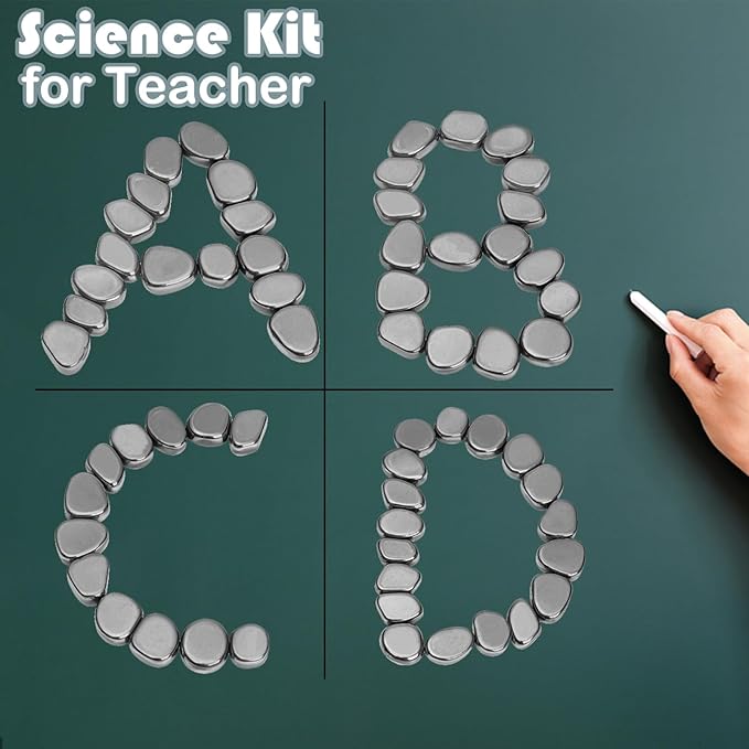 Fidget Slime Putty Magnet Ferrite Putty Fridge Large 18 PCS Hematite Magnetic Stones for Adults Stress Relief Fidget Toy, Refrigerator Magnets for Home Office, Holiday Stocking Stuffer Decorations