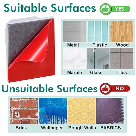 Namalu 60 Pieces Mini Cable Clips Hooks Christmas Light Clips Self Adhesive Light Hooks Cord Clips for Desk Outdoor String Lights(Large,White)