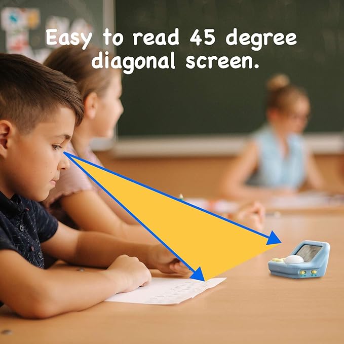 dretec pomodoro Timer, Productivity Timer, for Studying,exam, for Kids, Large Display, Large Button, Blue