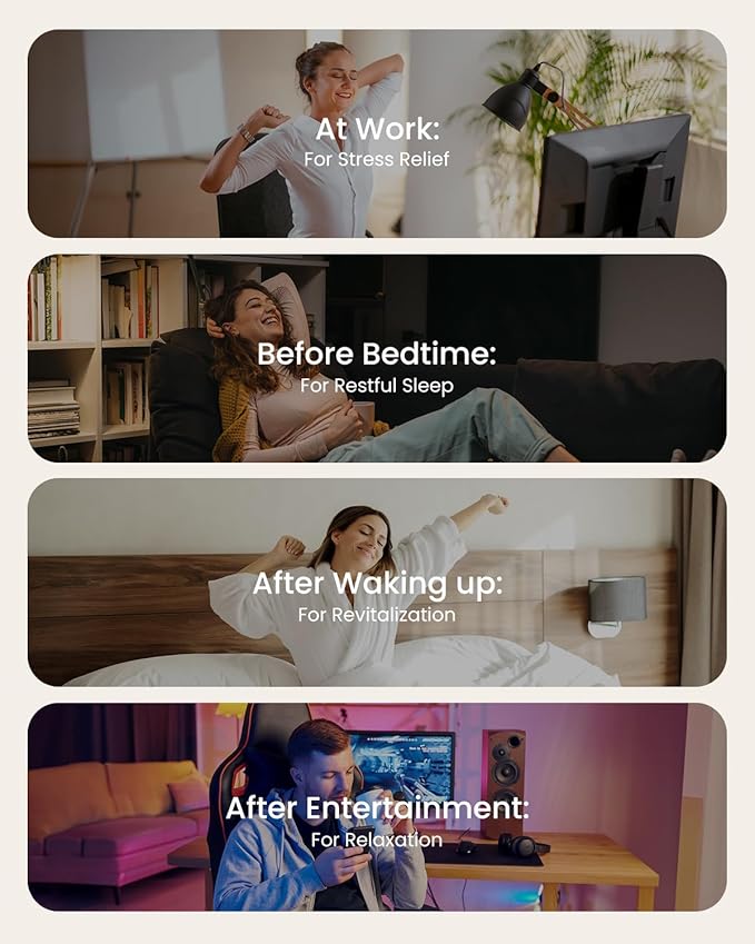 RENPHO Head & Eye Massager, Eyeris Masc Heated Head & Eye Mask for Relaxation, Headache Massager for Forehead, Occiput and Temple, Birthday Gifts for Women/Men, Massager Scalp Stress Relax