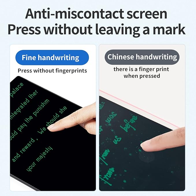 LCD Writing Tablet, 9.5in Erasable Reusable Electronic Drawing Pads, Electronic scratchpad for Kids and Adults, to-Do List Table with Magnetic.