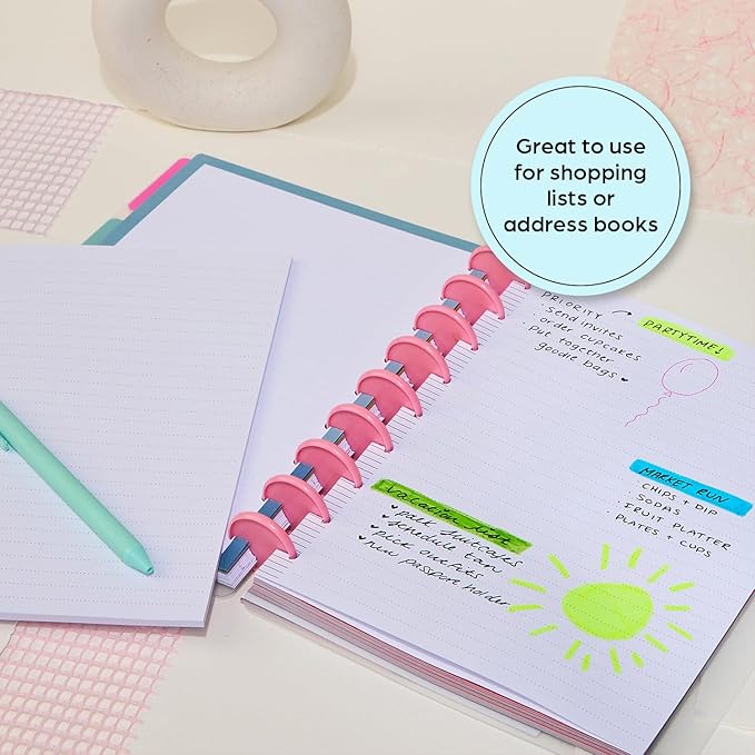 Happy Planner Refill Paper for Planners and Journals, Neutral Daily Notebook Planner Paper, Classic Size, 100 Sheets, 7" x 9 3/4"