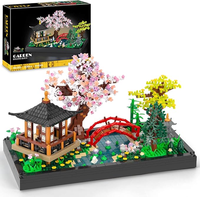 Finger Rock Cherry Blossom Bonsai Tree Building Set, Creative Japanese Tranquil Zen Gardens, Sakura Flowers and Plants Display Model Gift for Adults Teens 14+ (2280 PCS)