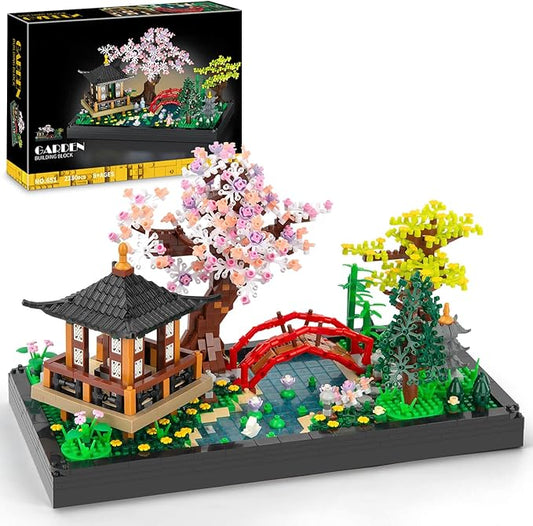 Finger Rock Cherry Blossom Bonsai Tree Building Set, Creative Japanese Tranquil Zen Gardens, Sakura Flowers and Plants Display Model Gift for Adults Teens 14+ (2280 PCS)
