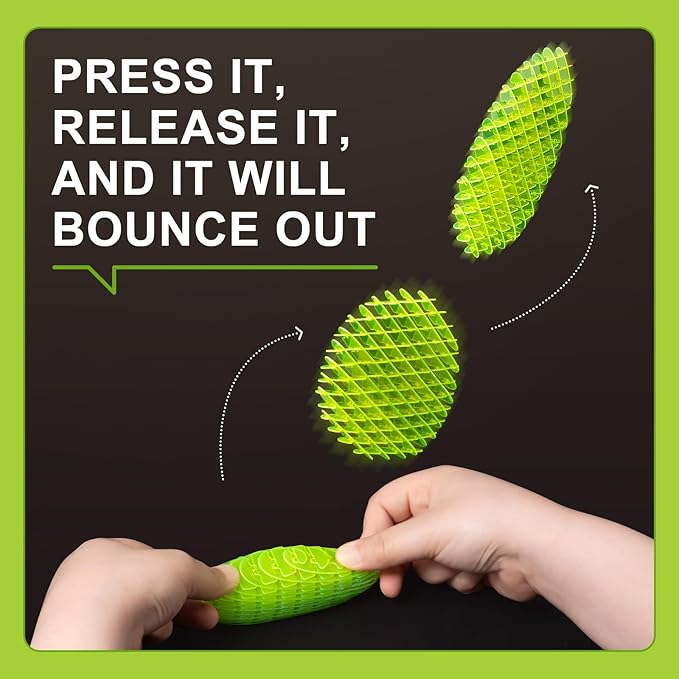 Fidget Worm Toy: Fidget Toys Adults |Fidgets for Kids, Adults | Desk Fidgets for Autism, Anxiety, Stress, ADHD | Calming Toys for Autistic Kids | Quiet Sensory Fidget Toys for Classroom(Green, Small)