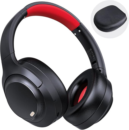 IFECCO Active Noise Cancelling Headphones Bluetooth 5.4,ANC Wireless Headphones Over Ear with Microphone,100H Play Time,HiFi Stereo Bluetooth Headset with Cushioned Pads for Travel,Home,Office
