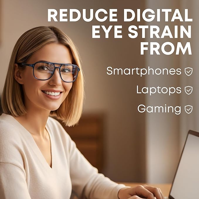 Prospek Blue Light Glasses Men, VIENTO (+2.5 Diopters) Reduce Digital Eye Strain & Headache from Computers