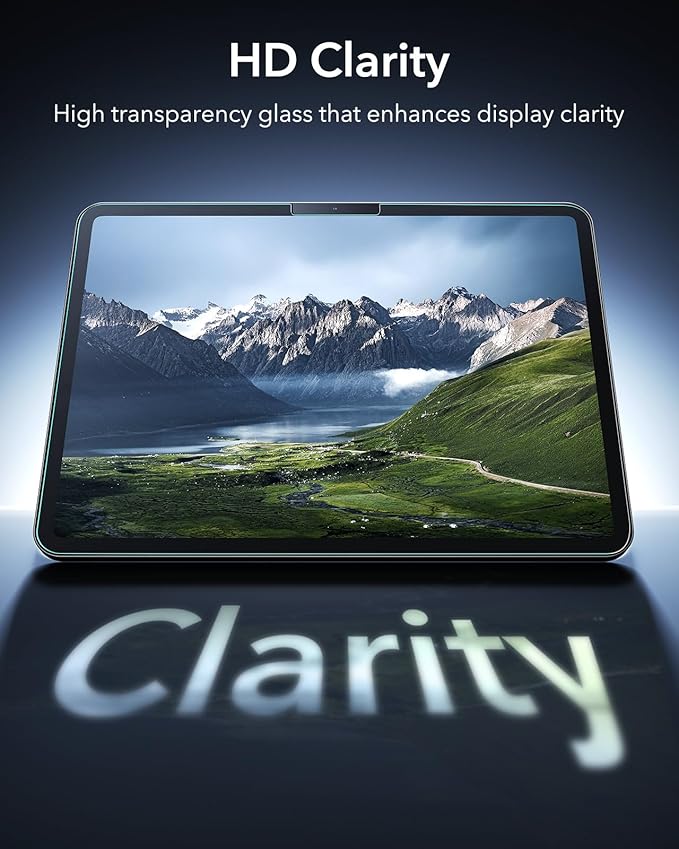 ESR 2 Pack Armorite Screen Protector for iPad A16 11th/10th Generation (11 Inch/10.9, 2025/2022), 9H Hardness Tempered Glass Film with UltraFit Tray, Military Grade, HD Clarity, Dust & Bubble Free