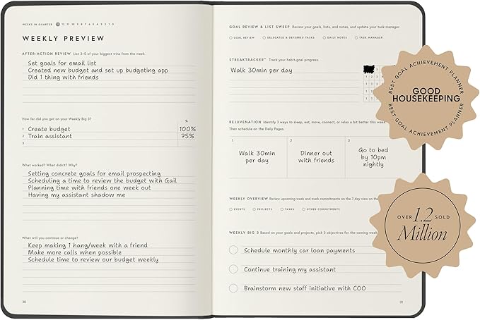 Full Focus Sienna Linen Planner by Michael Hyatt - The #1 Daily Planner to Set Annual Goals, Increase Focus, Eliminate Overwhelm, and Achieve Your Biggest Goals - Hardcover