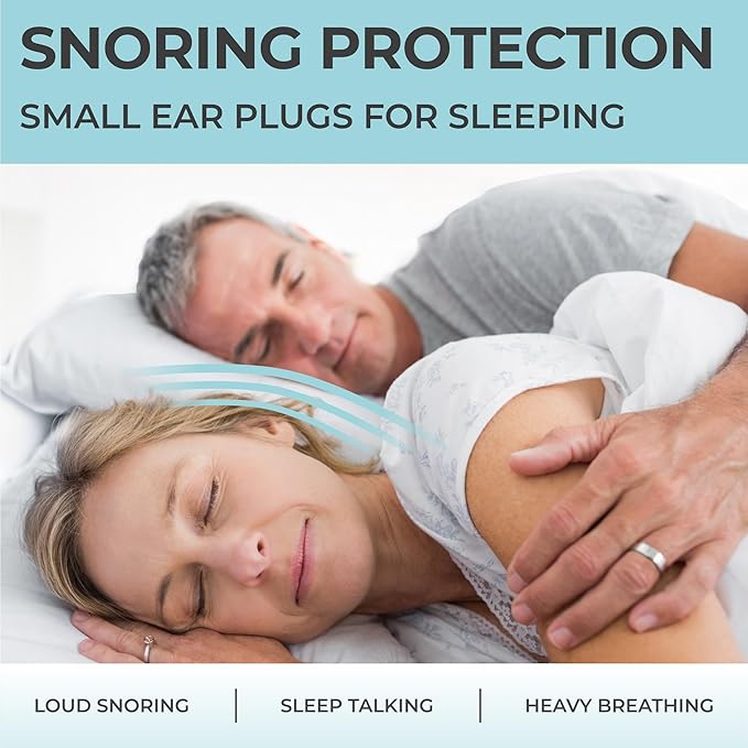 Peace&Quiet PQ Small Ear Plugs for Sleeping - 40 Earplugs for Sleep, Snoring, Small Ear Canals, Noise Cancelling 32 dB, Sound Blocking, for Women and Men