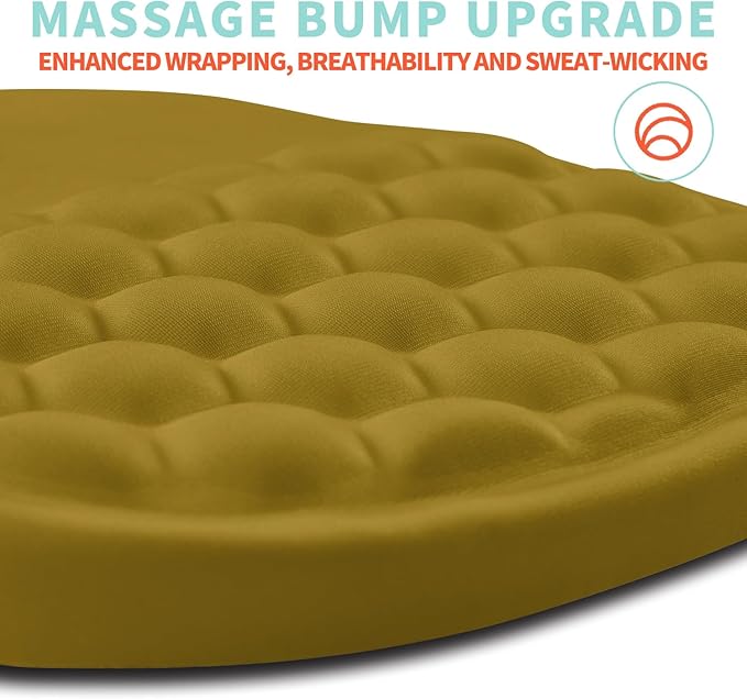 Ergonomic Mouse Pad Wrist Support with Memory Foam Massage Bulge, Carpal Tunnel Pain Relief Mousepad Wrist Rest for Mouse(12x8 inch, Turquoise)