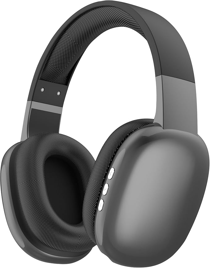 Gabba Goods Wireless Over Ear Bluetooth Headphones with Microphone - Wireless Headset -Noise Reduction - Bluetooth, Wired,Built in Micro SD for Travel, Home, Work TV,PC,Gaming,Cellphone (Black)