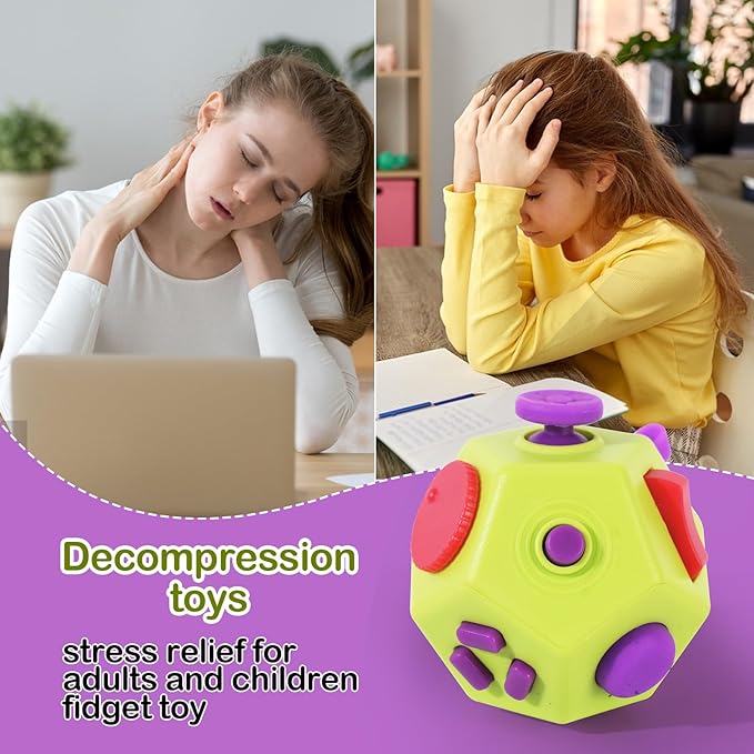 Mini Finger Cube Toys, Cool Fidget Toys for Kids Adults with Anxiety ADHD Autism and Relief Stress (Green)