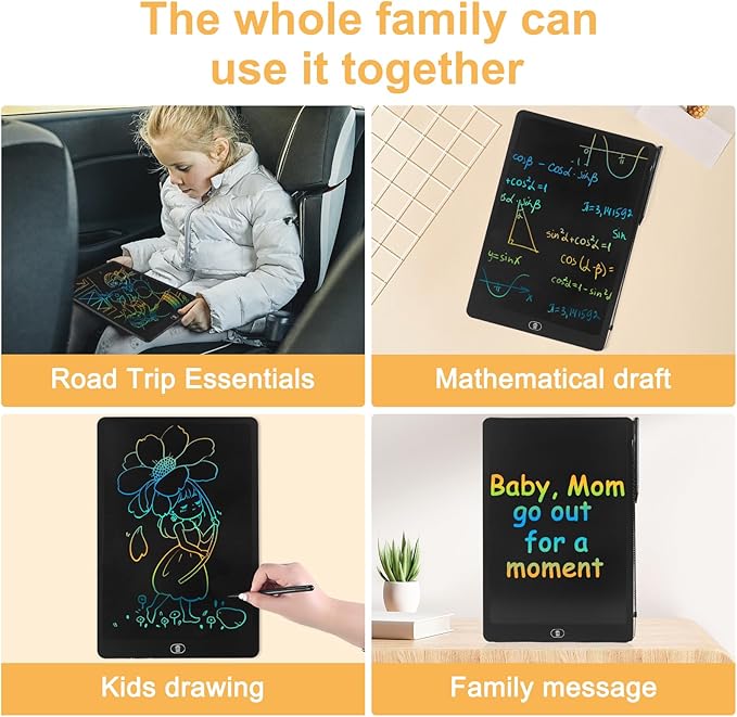 LCD Writing Tablet for Kids & Adults, Etch a Sketch Travel Essentials - 16 Inch Black