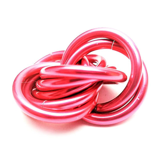 Möbii Fidget Ball (Solid Color): Quiet Mobius ADHD Anxiety Stim Stress Relief Toy Tool for Home Travel Office or Desk (Small, Half, Sable Rose)