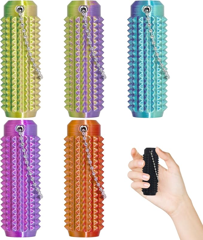 Little Ouchies Fidget Toys,Pain Stim Fidget Toy Reduce Stress for Adults,Anxiety Relief Pain Stim,Spiky Fidget Keychain for Anxiety and Stress Reduction,Novelty Gifts for Friends 5PCS