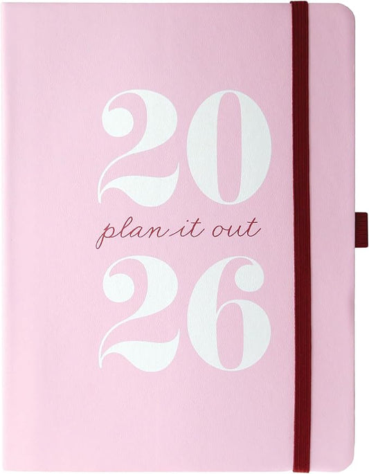 Graphique 2026 Apollo Business Planner | 18 Month Organizer, July 2025 - Dec. 2026 | Weekly & Monthly Spreads | To-Do List & Note Pages | Pen Loop | Vegan Leather | Pink Plan It | 6” x 8”