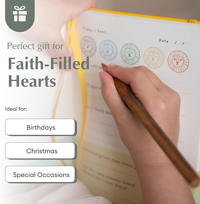 Daily Prayer & Gratitude Journal For Children (6 Month, Dateless). Christian Faith Books For Kids. Bible study for kids. Religious books for kids. Kids Christian Gift: Age 6-13 years.