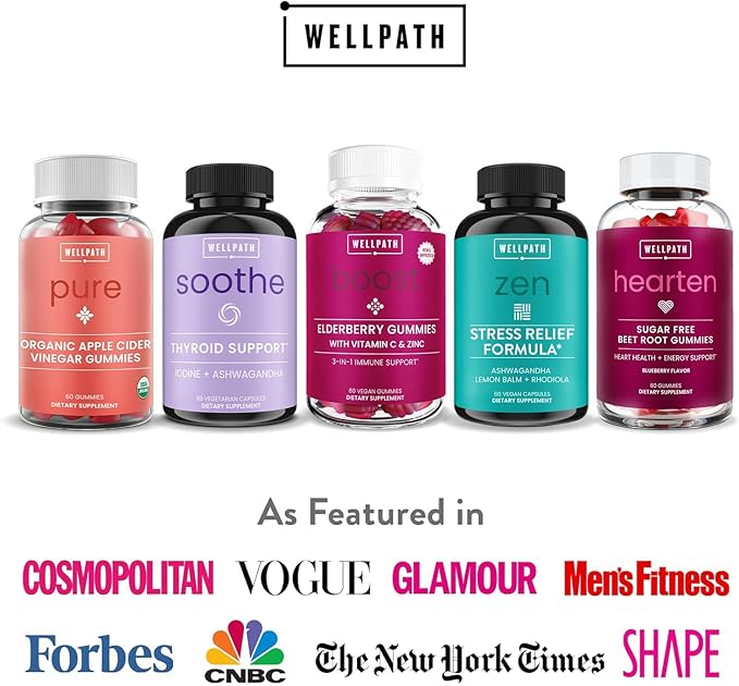 WellPath Zen Stress Relief Supplement + Mood Support | Calm, Stress & Energy Support | Ashwagandha Root, Rhodiola Rosea, L-Theanine, Lemon Balm | Herbal Capsules, 60 Ct