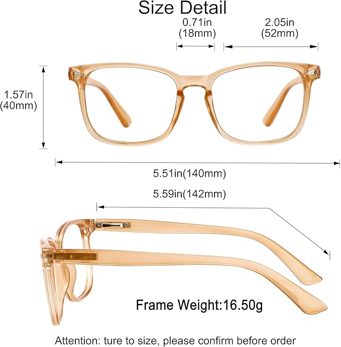 YEIN Bifocal Reading Glasses with Blue Light Blocking Lenses, Bifocal Reader for Women and Men, Vintage Square frame with Spring Hinge (+0.00/+1.75 magnification)