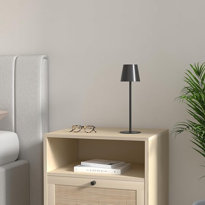 BGFHome Cordless Table Lamp LED Desk lamp,5000mAh Rechargeable Touch Night Light Wireless Minimalist Design for/Restaurant/Bedroom/Bars/Outdoor Party/Camping/Coffee Shop(2 Pack Black)