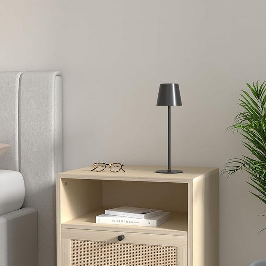 BGFHome Cordless Table Lamp LED Desk lamp,5000mAh Rechargeable Touch Night Light Wireless Minimalist Design for/Restaurant/Bedroom/Bars/Outdoor Party/Camping/Coffee Shop(2 Pack Black)