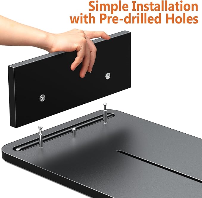 Dual Monitor Stand Riser with Drawer-Adjustable Length and Angle, Monitor Stand Riser for 2 Monitors, Desktop Organizer Stand for Computer/Laptop/PC/Printer (Black)