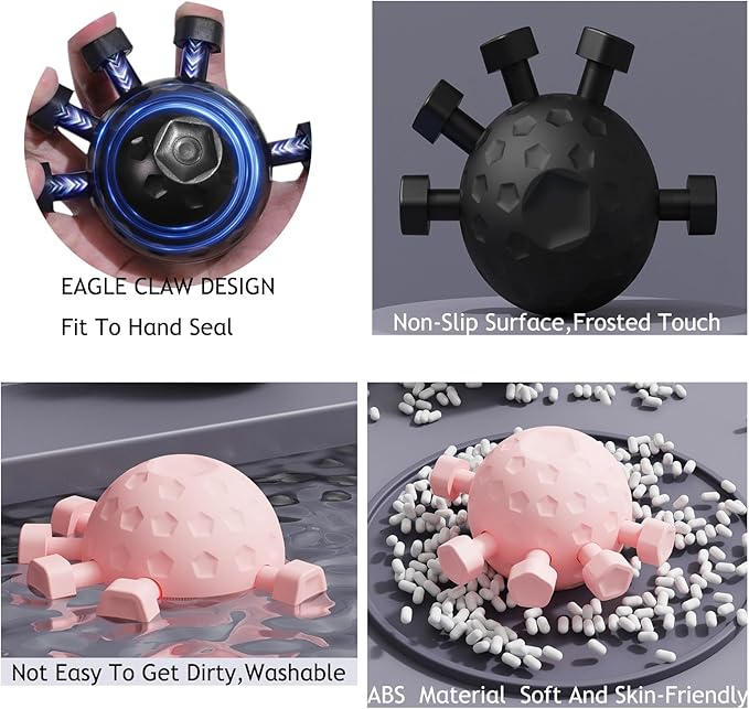 Hand Grip Strengthener 44-90LBS (Black) | Forearm Exerciser & Rehab Tool for Muscle Building, Physical Therapy & Guitar Training