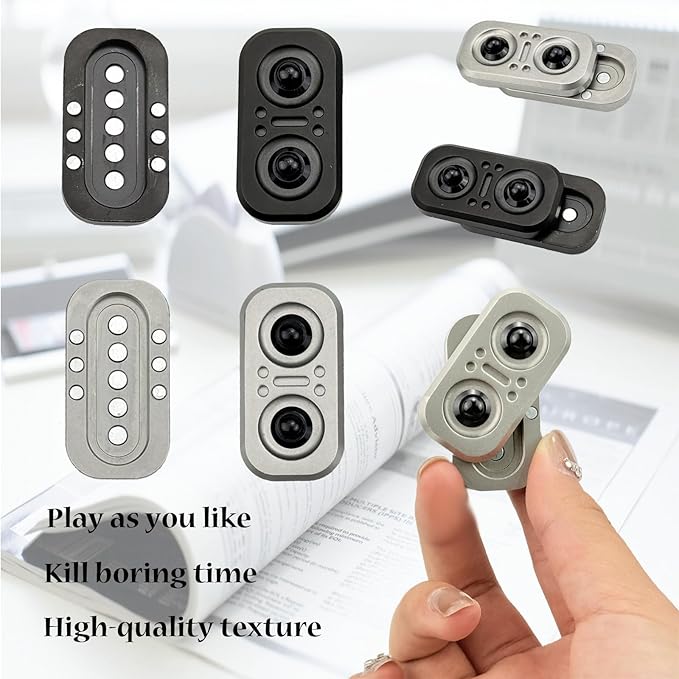 Owl Fidget Slider, Metal Fidget Slider, Fidget Toy, Figette Toys Adults, EDC Fidget Slider, Fidget Spinner, Pressable and Rotatable Slider