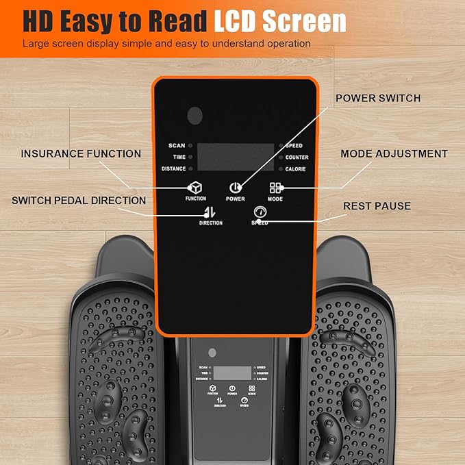 Motorized Under Desk Elliptical Pedal Exerciser – Compact Seated Leg & Foot Trainer with Remote Control – Quiet Electric Exercise Machine for Seniors, Rehab & Office Use