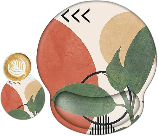 ToLuLu Mouse Pad Wrist Rest Support Gel, Ergonomic Mouse Pads with Non Slip PU Base, Mouse Wrist Rest Pad for Laptop Computer Home Office Working Gaming Pain Relief, Modern Abstract