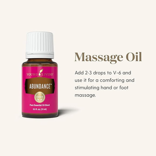 Young Living Abundance Essential Oil Blend | 15 ml | Warm, Uplifting Aromatherapy for Diffusing & Topical Use | Spicy, Invigorating Scent with Premium Botanical Oils