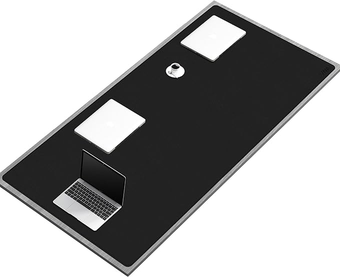 Vyaaa Leather Desk Mat, 63” x 31.5” Leather Desk Pad Protector, Waterproof Extra Large Desk Mat, Large Mouse Pad，Desk Mats on top of Desks for Home or Office (Black)