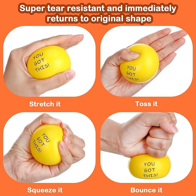 Custom Stress Balls with Logo/Text, Personalized Stress Balls for Adults 10/50/100 Packs Employee Appreciation Gift for Relief Encouraging