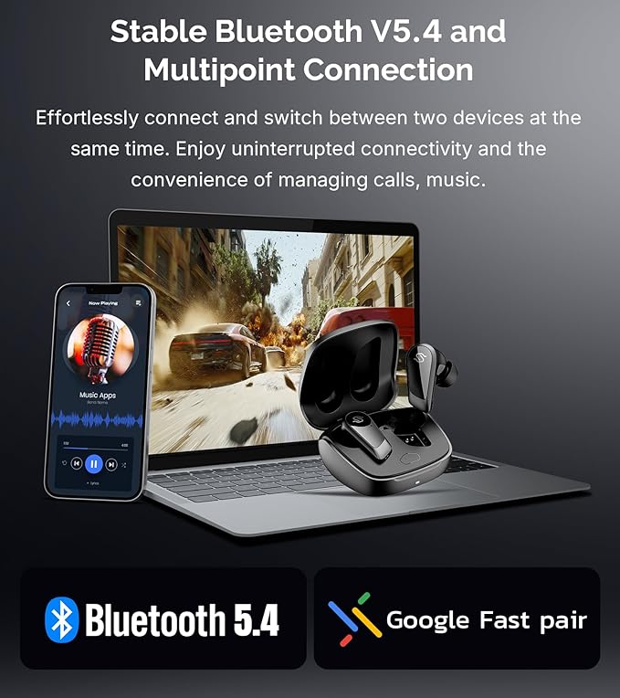 Edifier STAX Spirit S10 True Wireless Planar Magnetic Earbuds with Active Noise Cancellation, Snapdragon Sound, Hi-Res Audio (LDAC LHDC), Bluetooth 5.4, 6 Mics Hi-Fi Calling, Wearing Detection, IP54