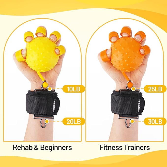 Grip Strength Trainer Device for Hand Therapy – Finger Strengthener & Extension Exerciser,Tension Relief and Hand Mobility Recovery Tools