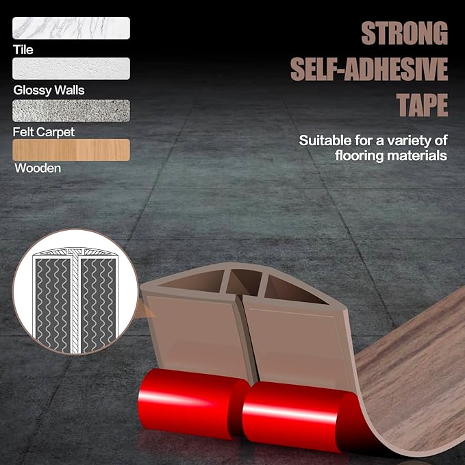 Floor Cord Cover Self Adhesive Cord Hider,20FT Cable Management, Extension Strip Protector for Wires, Prevent Cable Trips for Offices, Gyms, Exhibitions Cavity:0.39"(W) x 0.27"(H) Wood Walnut