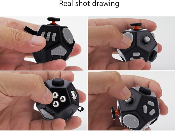 Mini Finger Cube Toys,Sensory Fidget Toys Relief Stress and Anxiety Depression Anti for Childens and Adults with ADD,ADHD,OCD,Autism(Black)