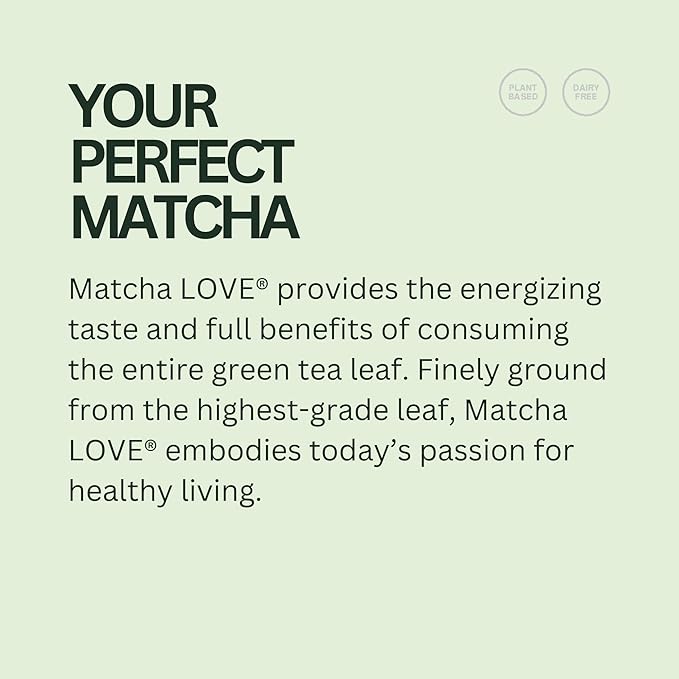 matcha LOVE Matcha + Green Tea, Unsweetened, 8 Ounce (Pack of 12)