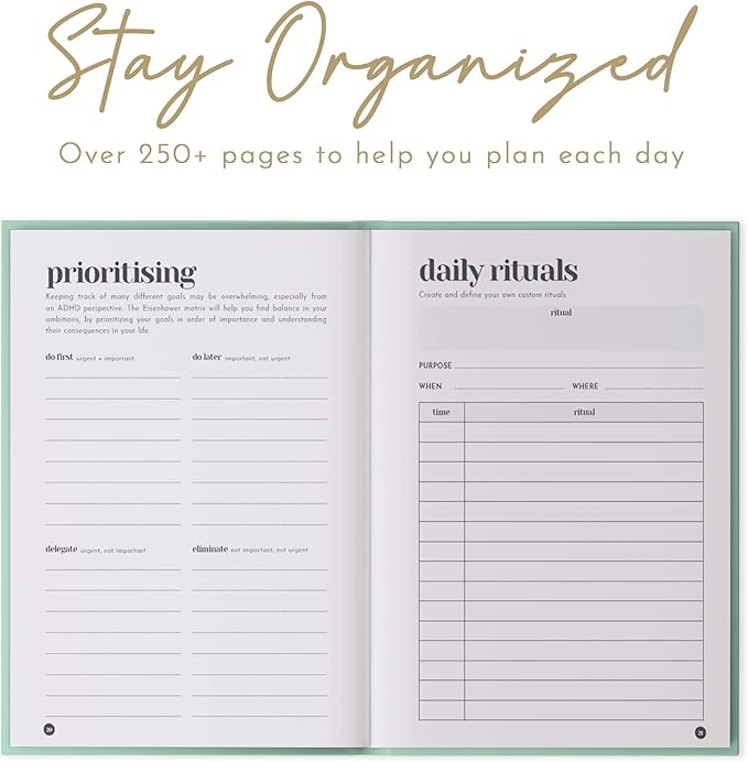 ADHD Planner for Adults: Focus Planner For Productivity - A planner for Neurodivergent Brains - Organization, Goal-Setting, and Time Management - Gift for Men and Women with ADHD