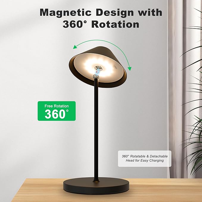 Rechargeable Floor Lamp for Indoor/Outdoor, Cordless Tall Standing Lamp with 3 Color Temps & Dimmable, IP43 Waterproof, Adjustable Height 16-59 Inch, LED Floor Lamp for Living Room, Bedroom, Patio
