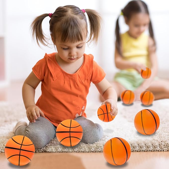 30PCS Large 2.5inch Squeeze Basketball Ball,Stress Sports Ball,Mini Foam Balls Anxiety Stress Relief for Basketball Party Favor Decoration Sports Theme Game Kids Prizes