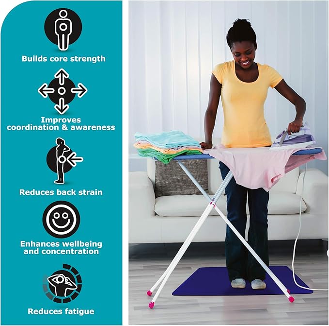 Ultralux Anti-Fatigue Standing Comfort Mat, Thick Non-Slip Cushioned Kitchen Floor Mat 3/4” Thick 16” x 24” Premium Durable Ergonomic Multi-Use Standing Support Pad, Home, Office, Kitchen Rug, Blue