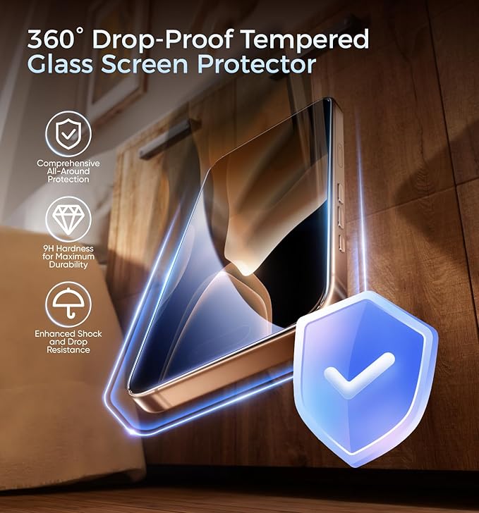 MAGIC JOHN 3rd Gen Upgraded for iPhone 16 Pro Max Screen Protector 6.9 Inch,HD Clear,Shatterproof Tempered Film,Auto Dust-Elimination,Bubble Free,Easy Installation,2 Pack