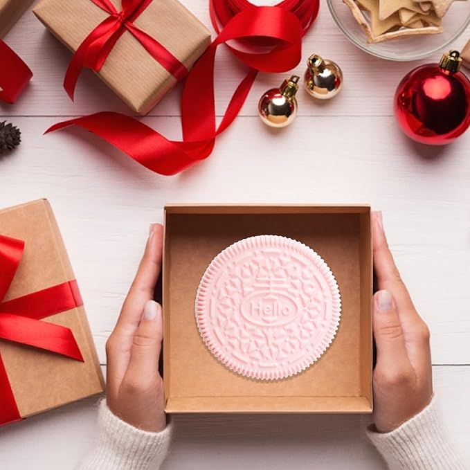 Squishy Toys, Taba Squishies Fidget Toys for Kids, Stress Balls for Adults, Sensory Toys for Autism, Squeeze Gifts, Anxiety Relief Party Favors for Girls & Boys (Large Pink Cookie)