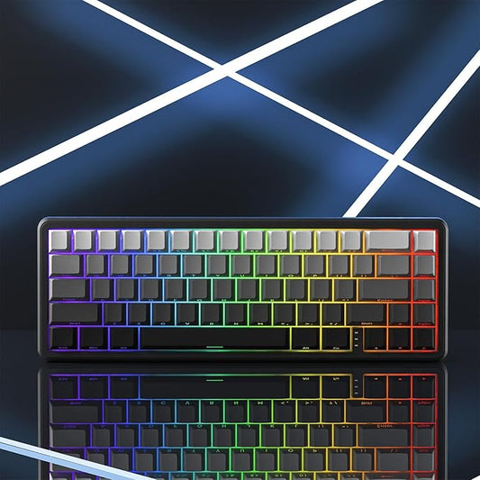 EWEADN Battle68 60% Gaming Keyboard Wired, Hall Effect Magnetic Switch Keyboards, Mechanical Keyboard Adjustable Actuation, 8K Polling Rate, Side Printed PBT Keycap, RGB Backlit, Panda Magnetic Switch